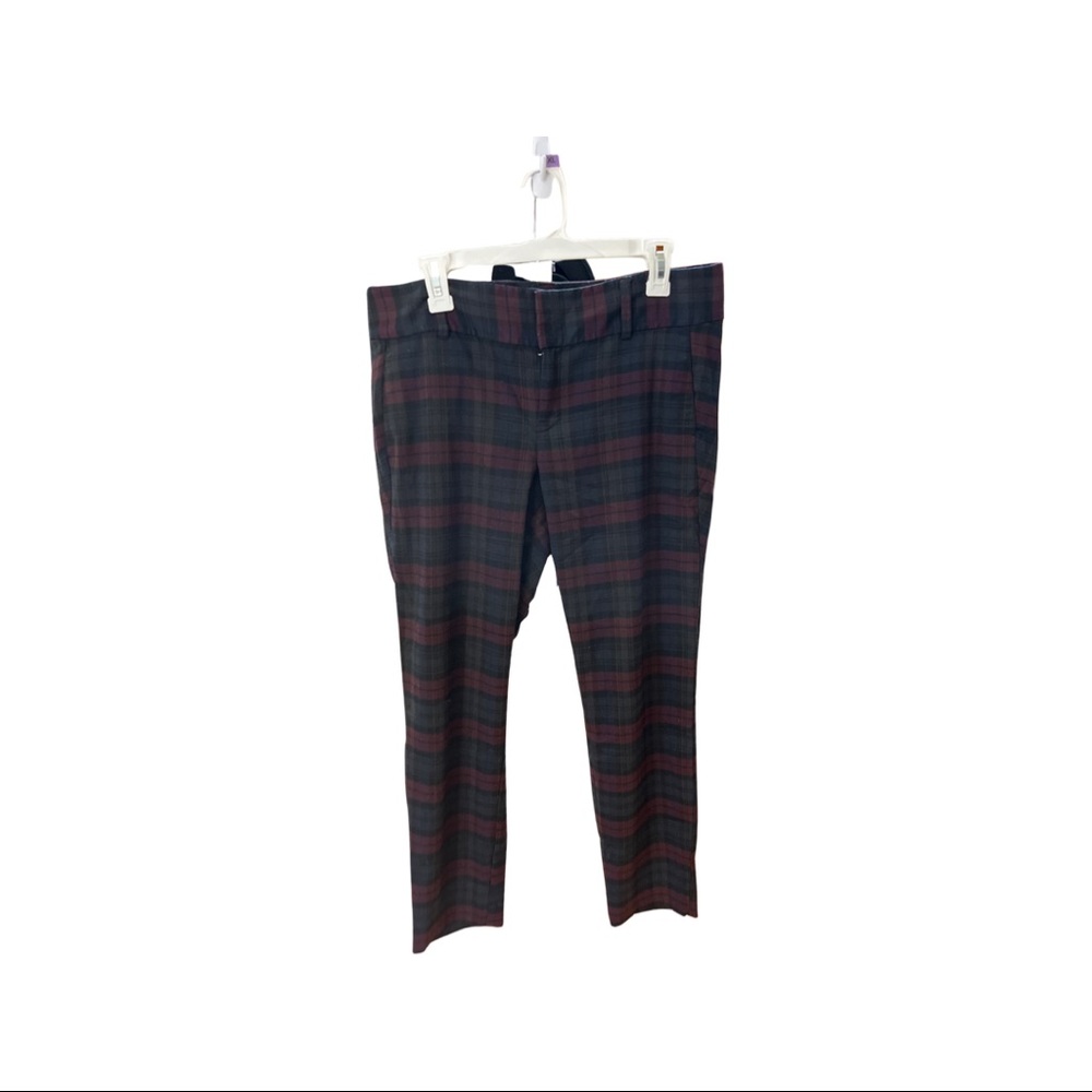 Plaid ankle pants